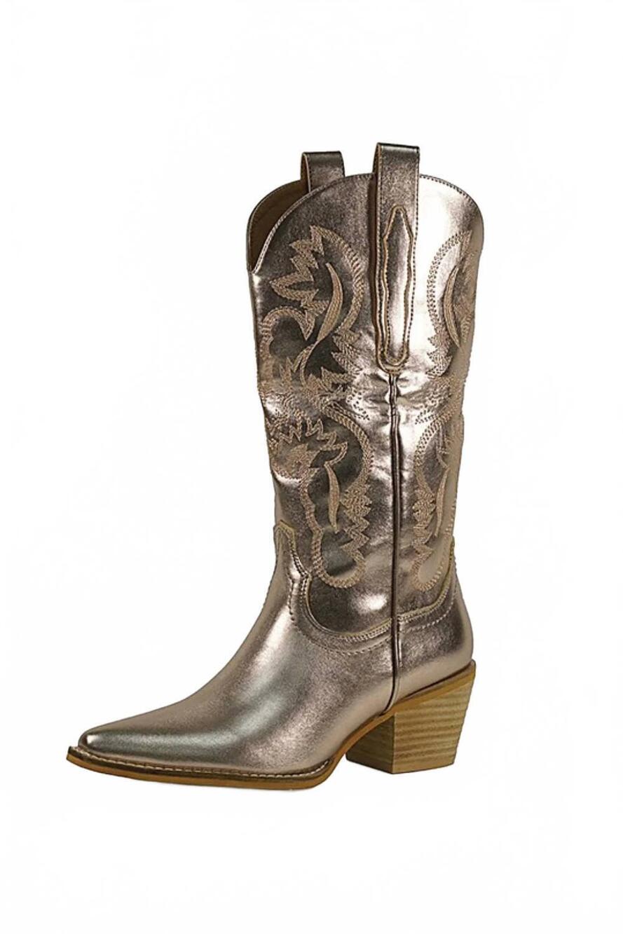 NEW ARIDER GIRL women's hanan metallic western boot in champagne